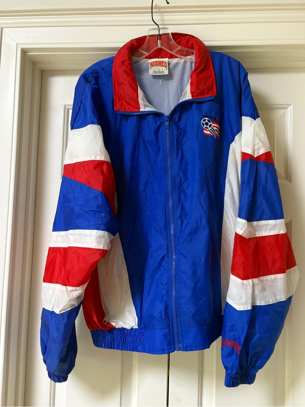 Vintage 1994 USA World Cup Nutmeg Windbreaker Jacket Size L